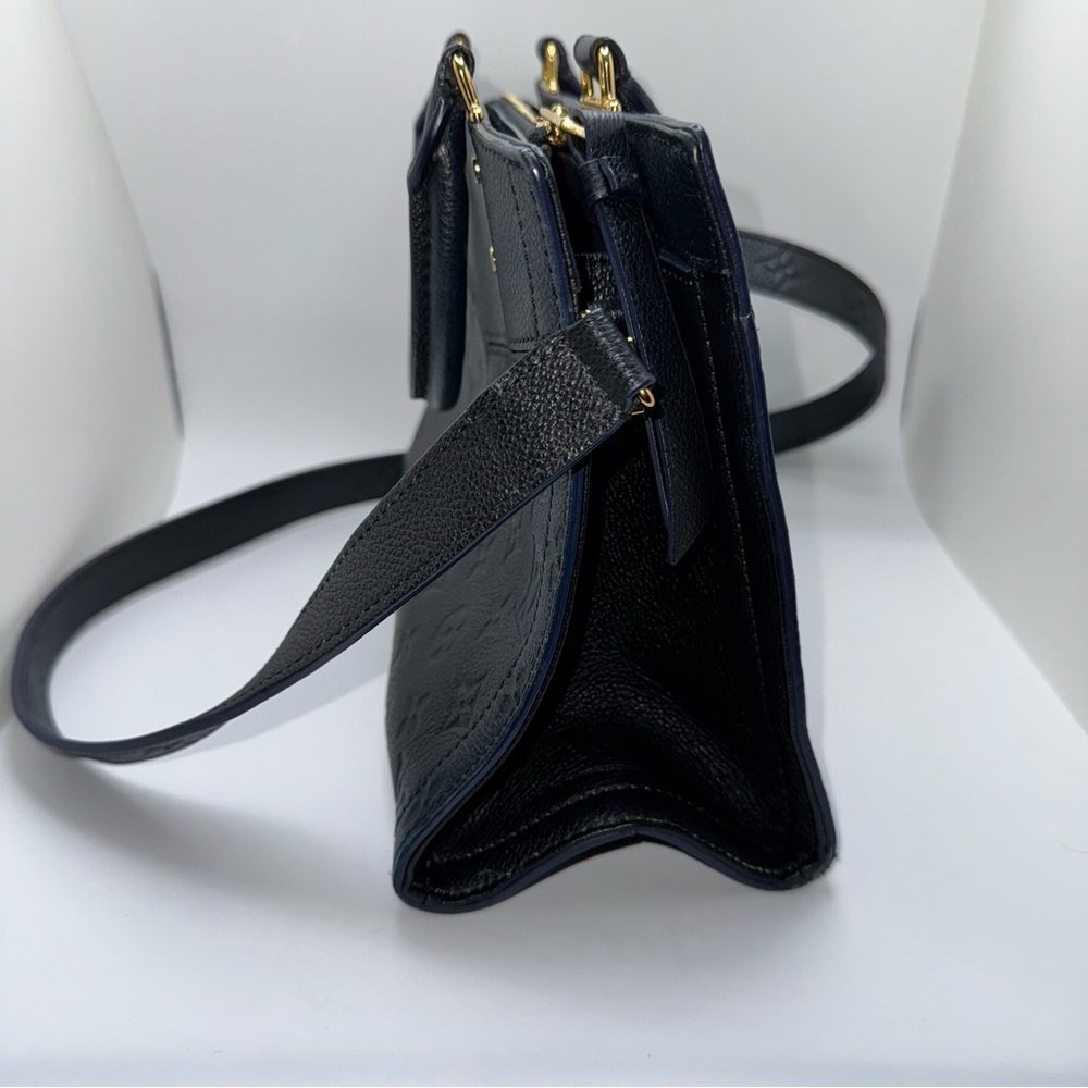 Louis Vuitton Sully PM Handbag/Crossbody Empreinte Leather Monogram Canvas Navy - Picture 14 of 17